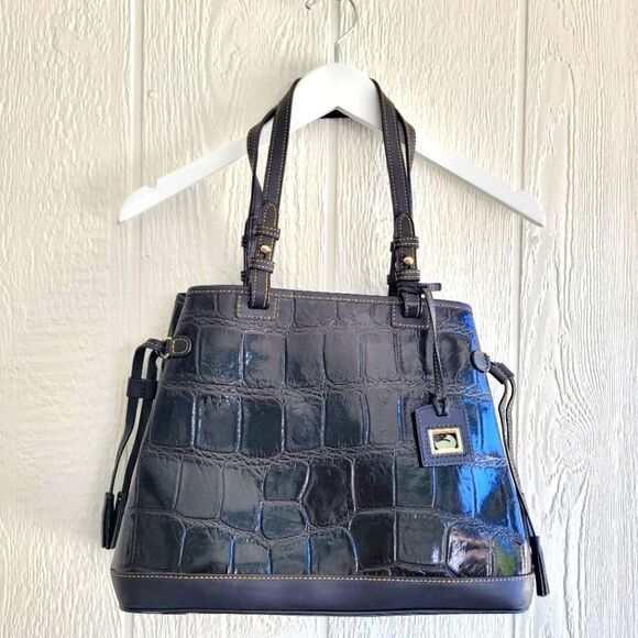 Dooney and Bourke Vintage Croc Embossed hand bag - Picture 1 of 12